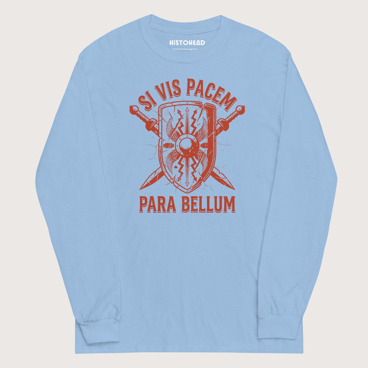 Light Blue Si Vis Pacem Para Bellum Scutum - Long Sleeve - history buff gift by HistoHead
