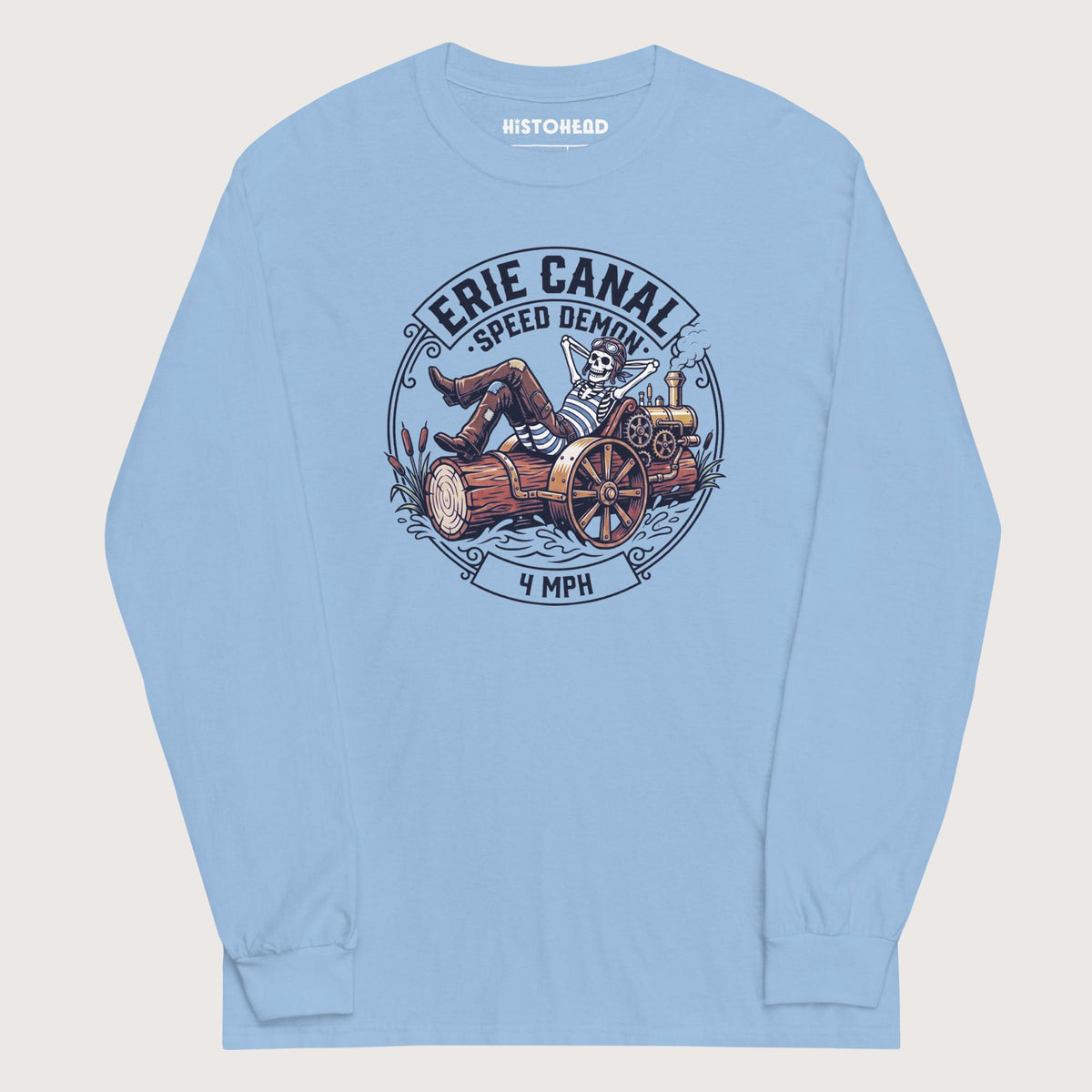 Light Blue Erie Canal Speed Demon - Long Sleeve - history buff gift by HistoHead