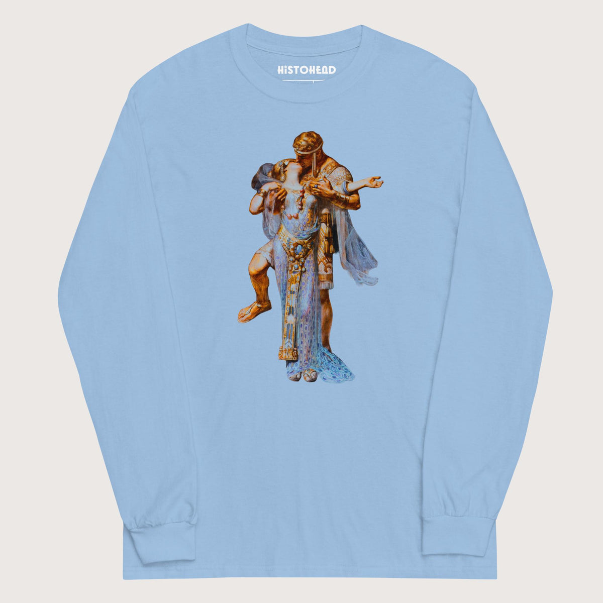 Light Blue Cleopatra and Antony - Long Sleeve - history buff gift by HistoHead