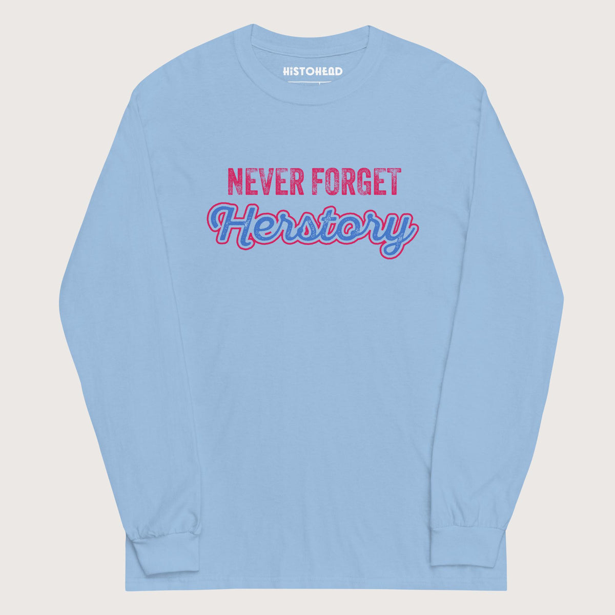 Light Blue Herstory - Long Sleeve - history buff gift by HistoHead
