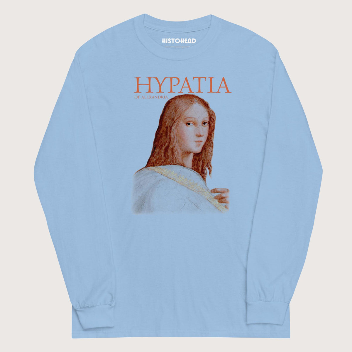 Light Blue Hypatia of Alexandria - Long Sleeve - history buff gift by HistoHead