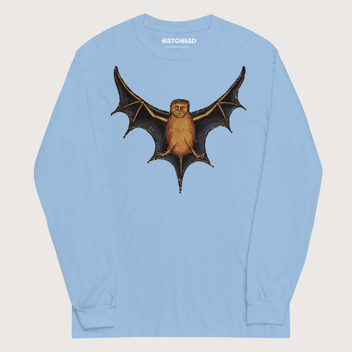 Light Blue Weird Medieval Bat - Long Sleeve - history buff gift by HistoHead