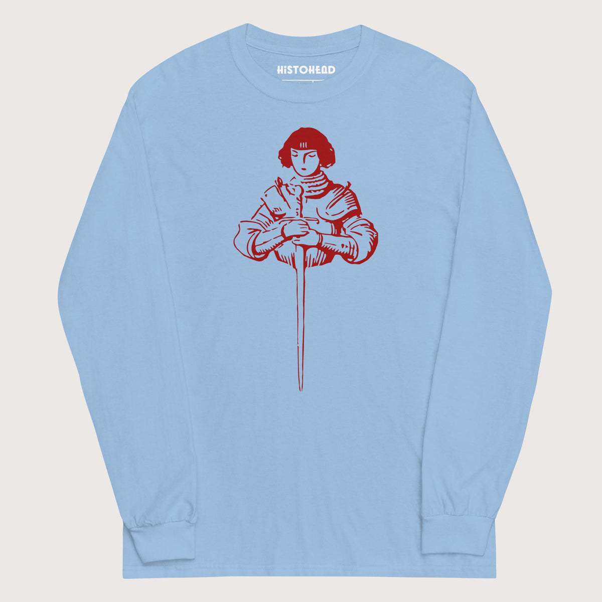 Light Blue Joan of Arc Stamp - Long Sleeve - history buff gift by HistoHead