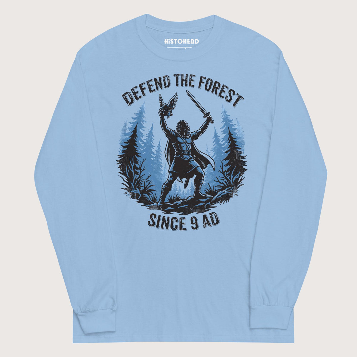 Light Blue Defend the Forest - Long Sleeve - history buff gift by HistoHead