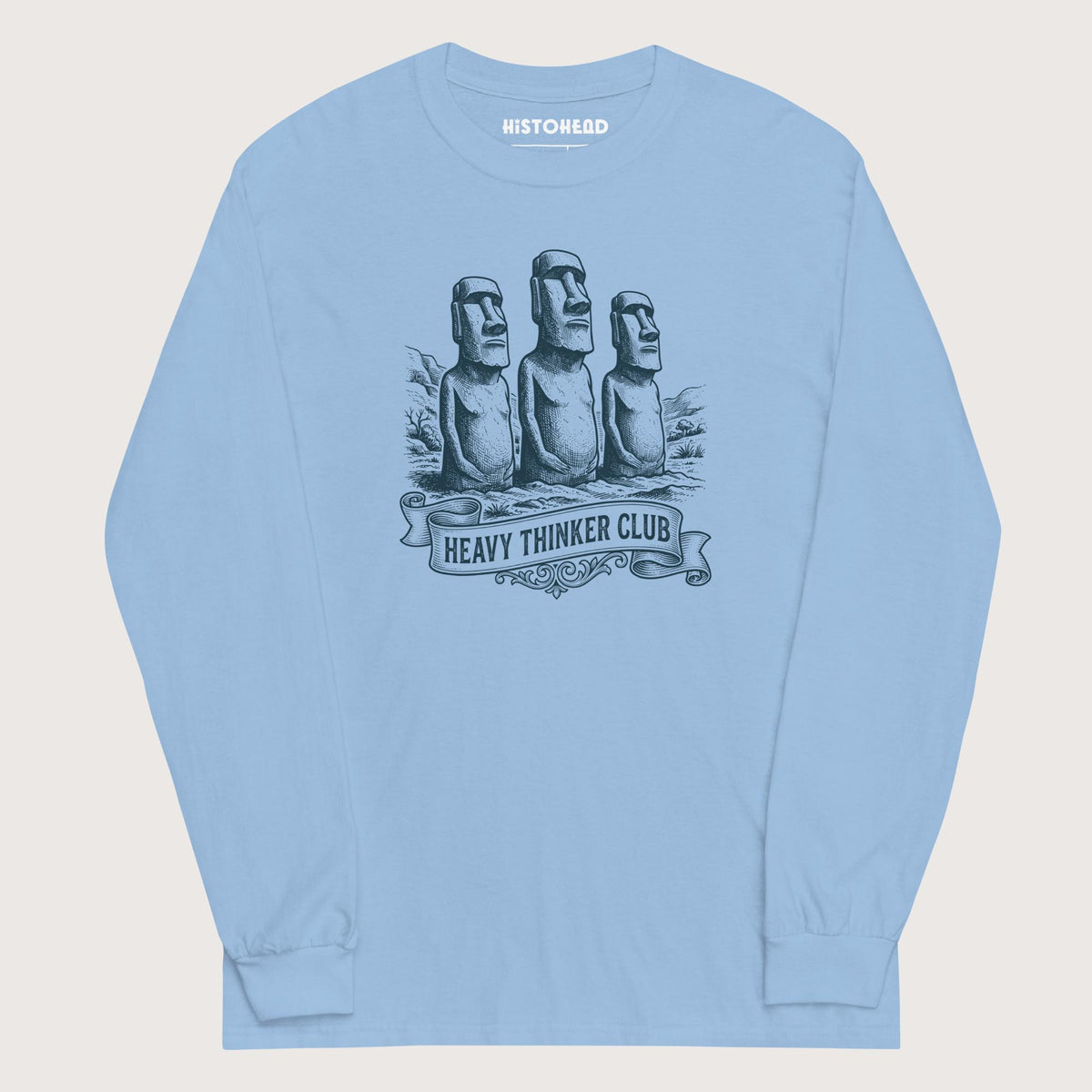 Light Blue Heavy Thinker Club - Long Sleeve - history buff gift by HistoHead