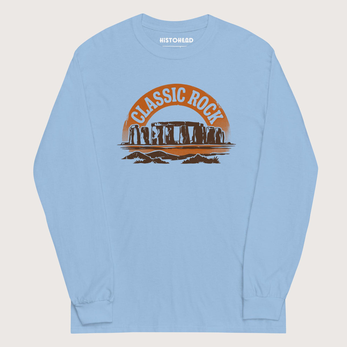 Light Blue Stonehenge Classic Rock - Long Sleeve - history buff gift by HistoHead