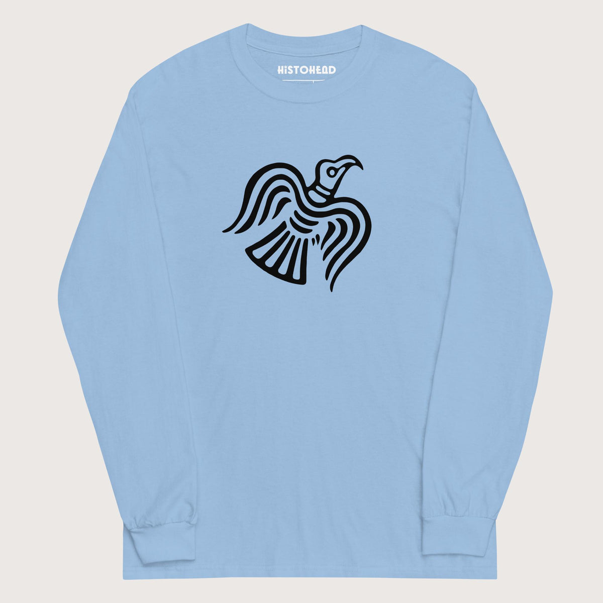Light Blue Viking Raven Symbol - Long Sleeve - history buff gift by HistoHead