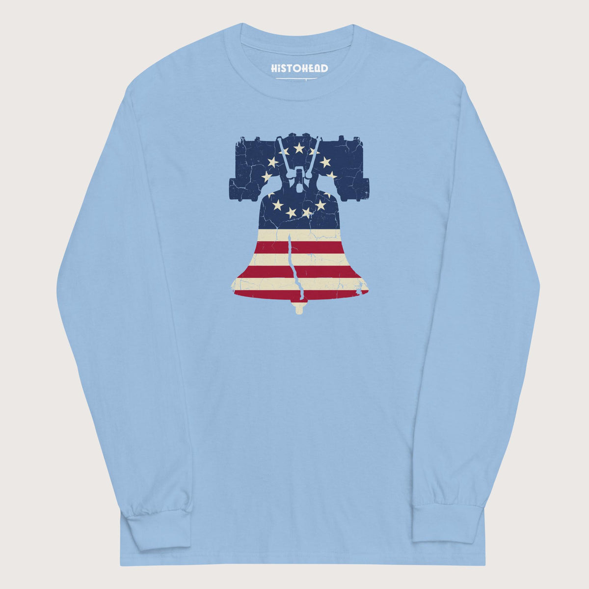 Light Blue Liberty Bell - Long Sleeve - history buff gift by HistoHead