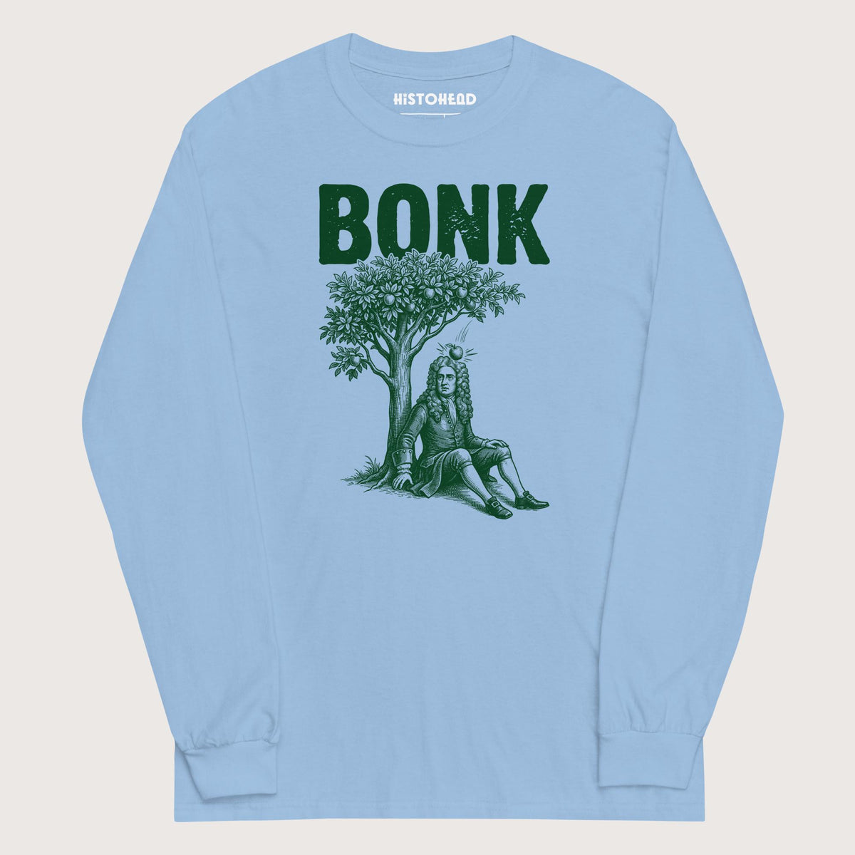 Light Blue Newton Bonk - Long Sleeve - history buff gift by HistoHead
