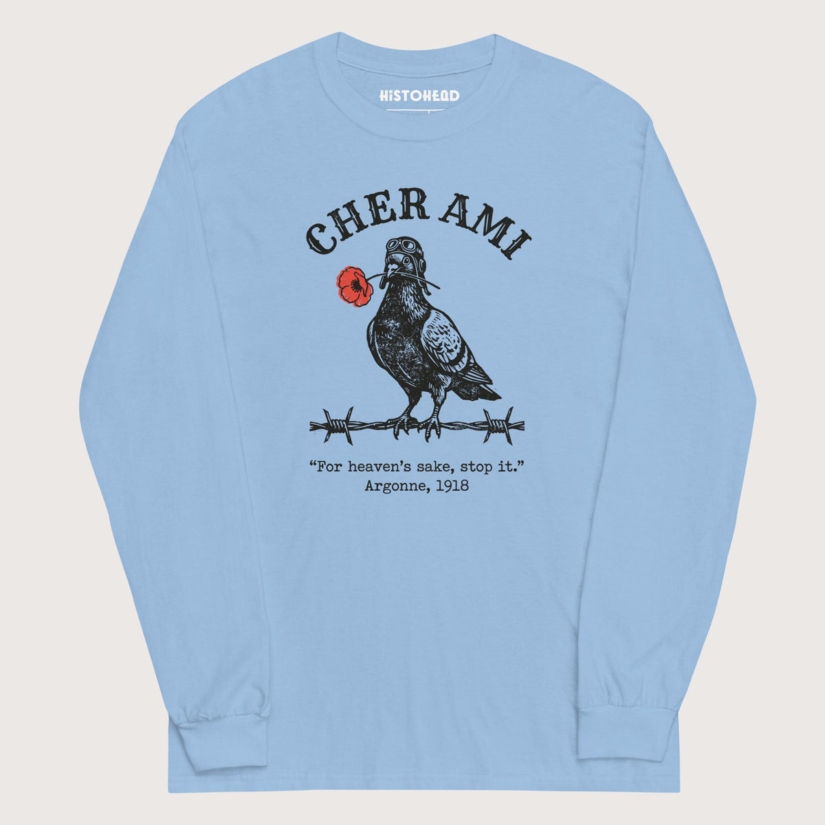 Light Blue Cher Ami - Long Sleeve - history buff gift by HistoHead