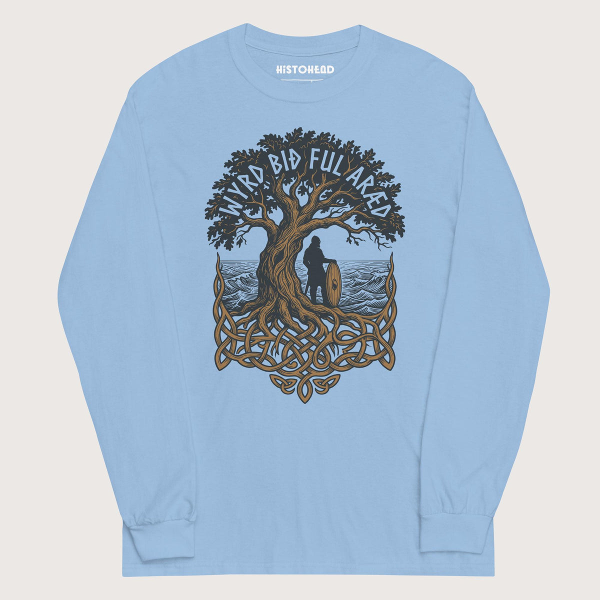 Light Blue Old English Fate Is Inexorable - Long Sleeve - history buff gift by HistoHead