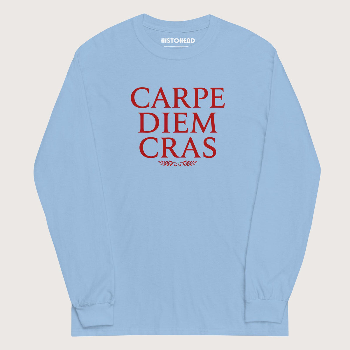 Light Blue Seize the Day Tomorrow in Latin - Long Sleeve - history buff gift by HistoHead