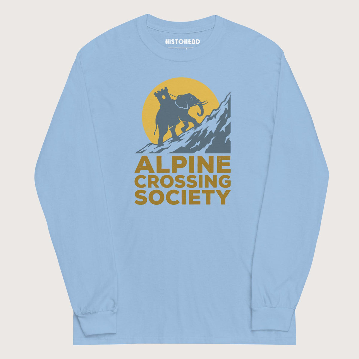 Light Blue Alpine Crossing Society - Long Sleeve - history buff gift by HistoHead
