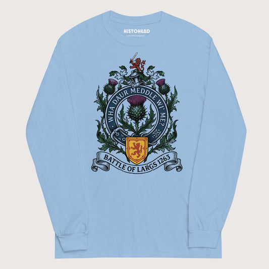 Light Blue Scotland Battle of Largs 1263 - Long Sleeve - history buff gift by HistoHead