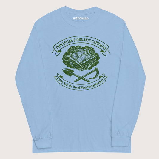 Light Blue Diocletian's Cabbage - Long Sleeve - history buff gift by HistoHead