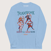 Light Blue Bayeux Tapestry Teamwork Makes the Dream Work - Long Sleeve - history buff gift by HistoHead