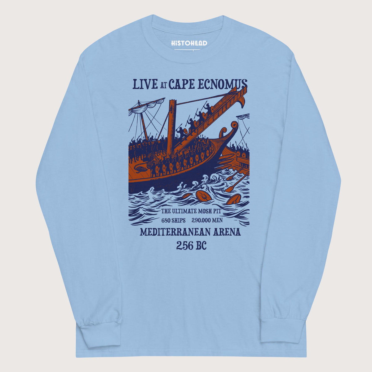 Light Blue Battle of Cape Ecnomus - Long Sleeve - history buff gift by HistoHead