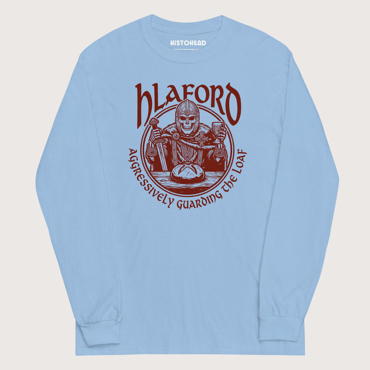 Light Blue Hlaford Loaf Guardian - Long Sleeve - history buff gift by HistoHead