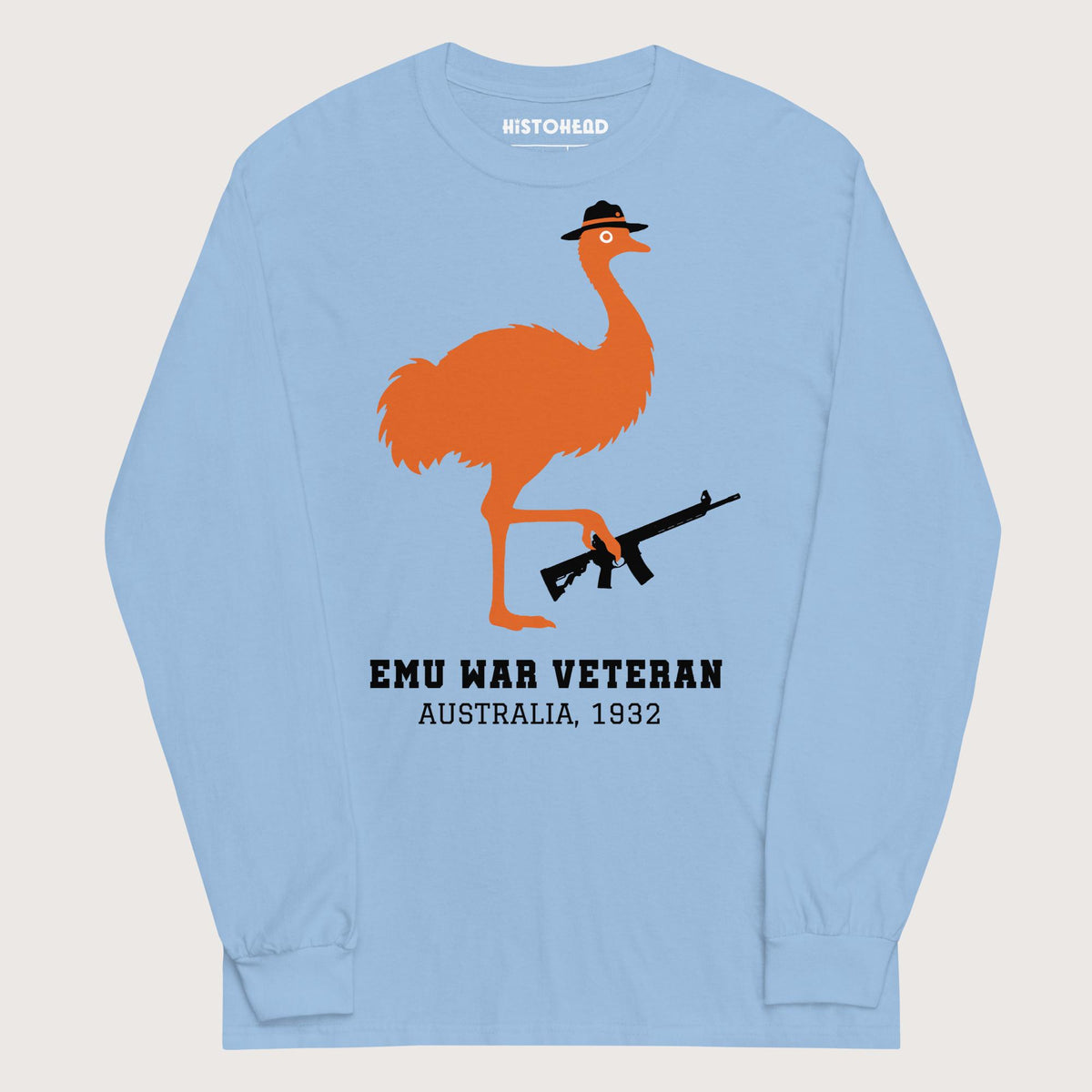 Light Blue Emu War Veteran - Long Sleeve - history buff gift by HistoHead