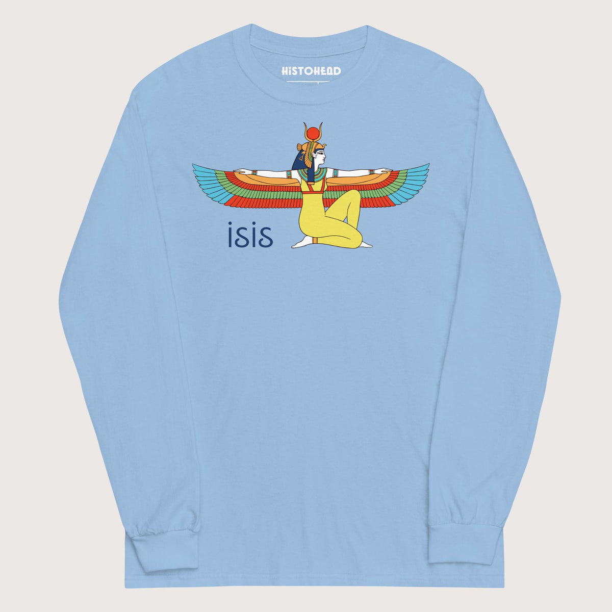 Light Blue Egyptian Goddess Isis - Long Sleeve - history buff gift by HistoHead
