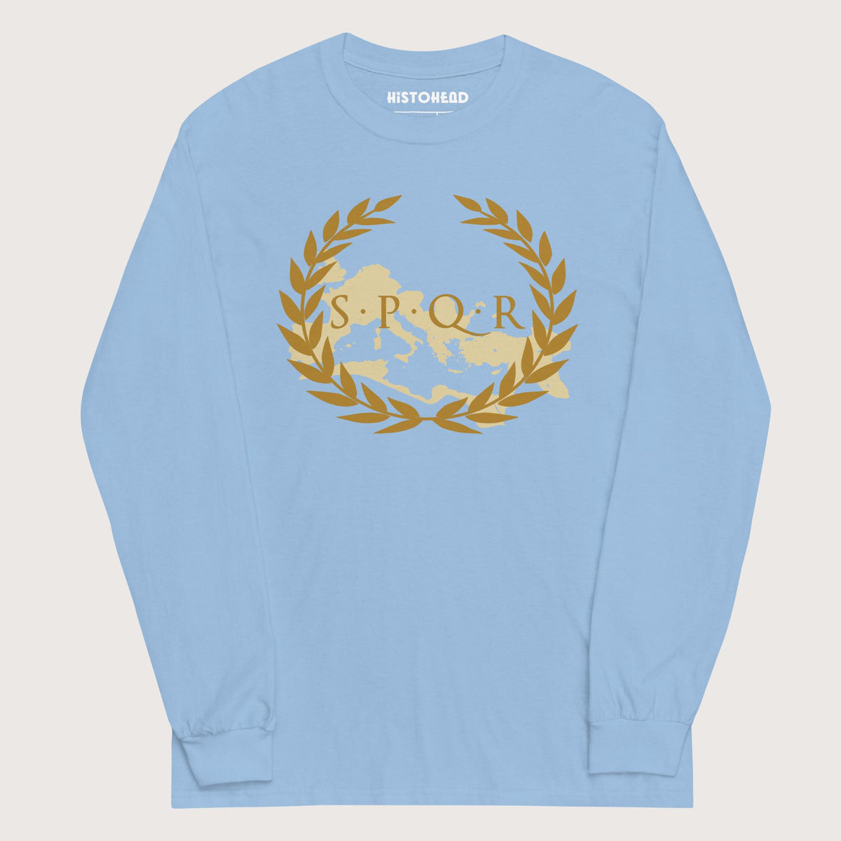 Light Blue Roman SPQR Banner - Long Sleeve - history buff gift by HistoHead