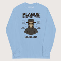 Light Blue Plague Survival Tips - Long Sleeve - history buff gift by HistoHead