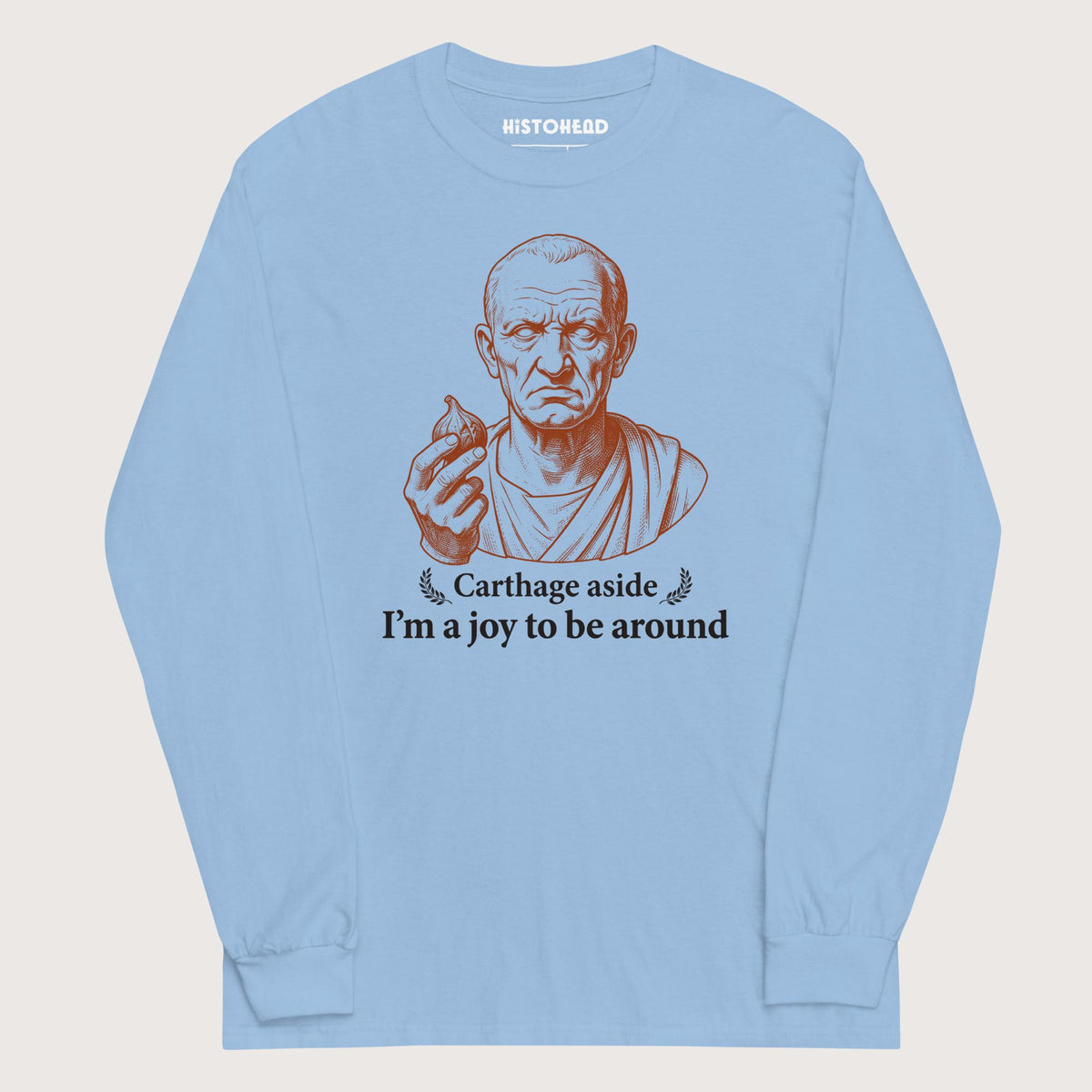 Light Blue Cato Carthage Aside I'm a Joy to Be Around - Long Sleeve - history buff gift by HistoHead