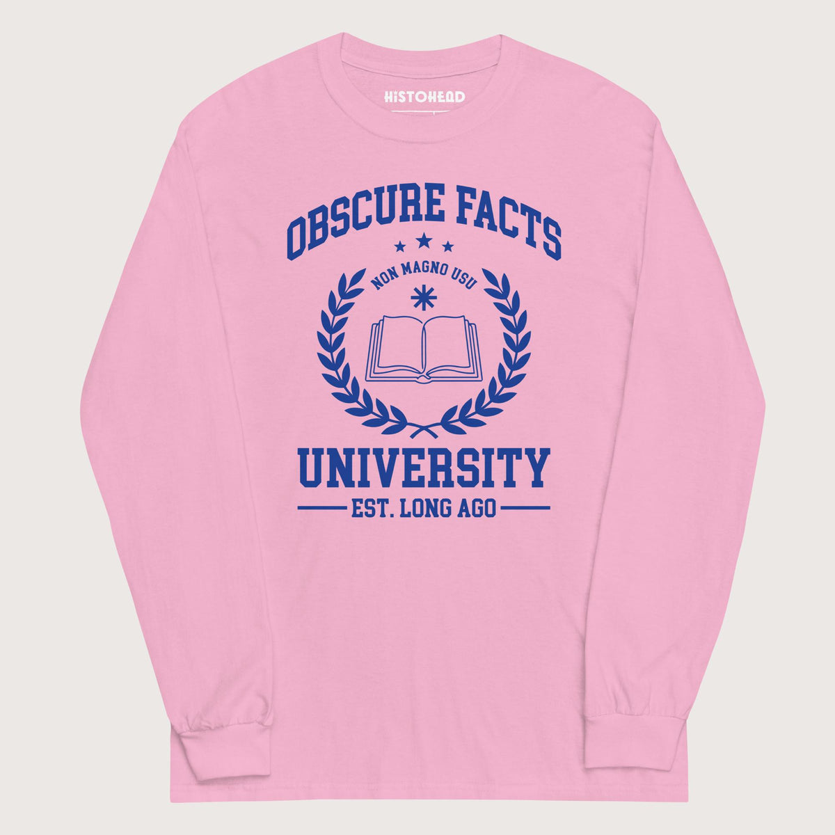 Light Pink Obscure Facts University - Long Sleeve - history buff gift by HistoHead