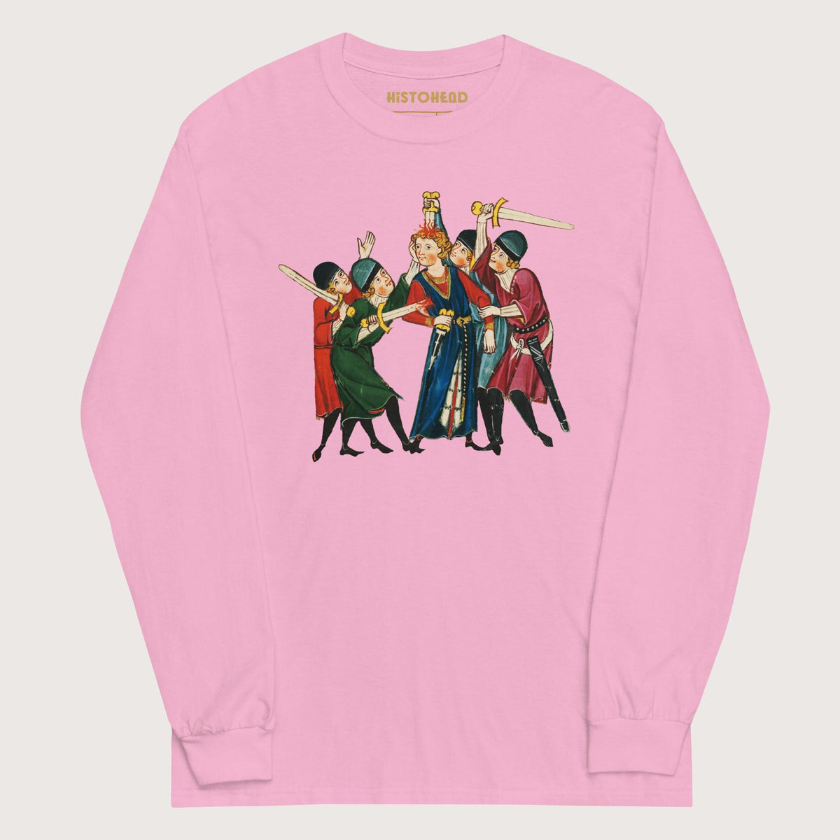 Light Pink Medieval Positivity - Long Sleeve - history buff gift by HistoHead