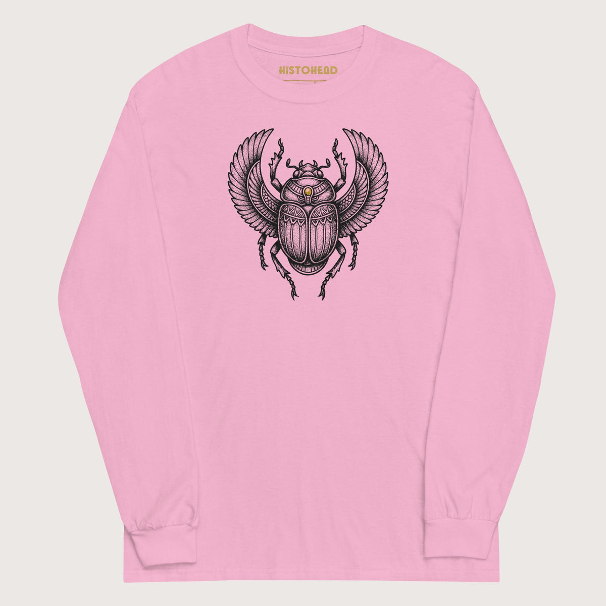 Light Pink Khepri God of Rebirth - Long Sleeve - history buff gift by HistoHead
