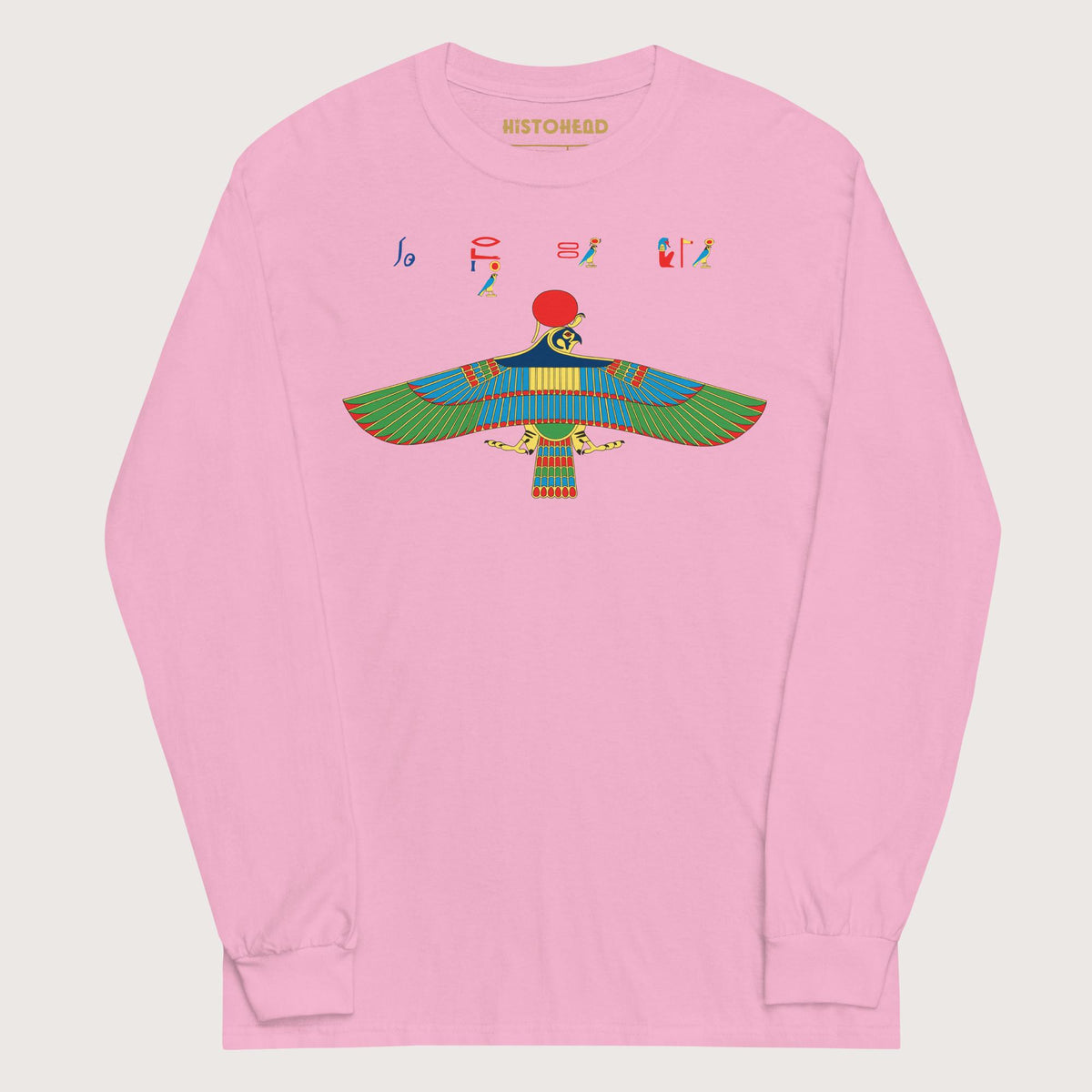 Light Pink Hawk Emblem of Ra - Long Sleeve - history buff gift by HistoHead