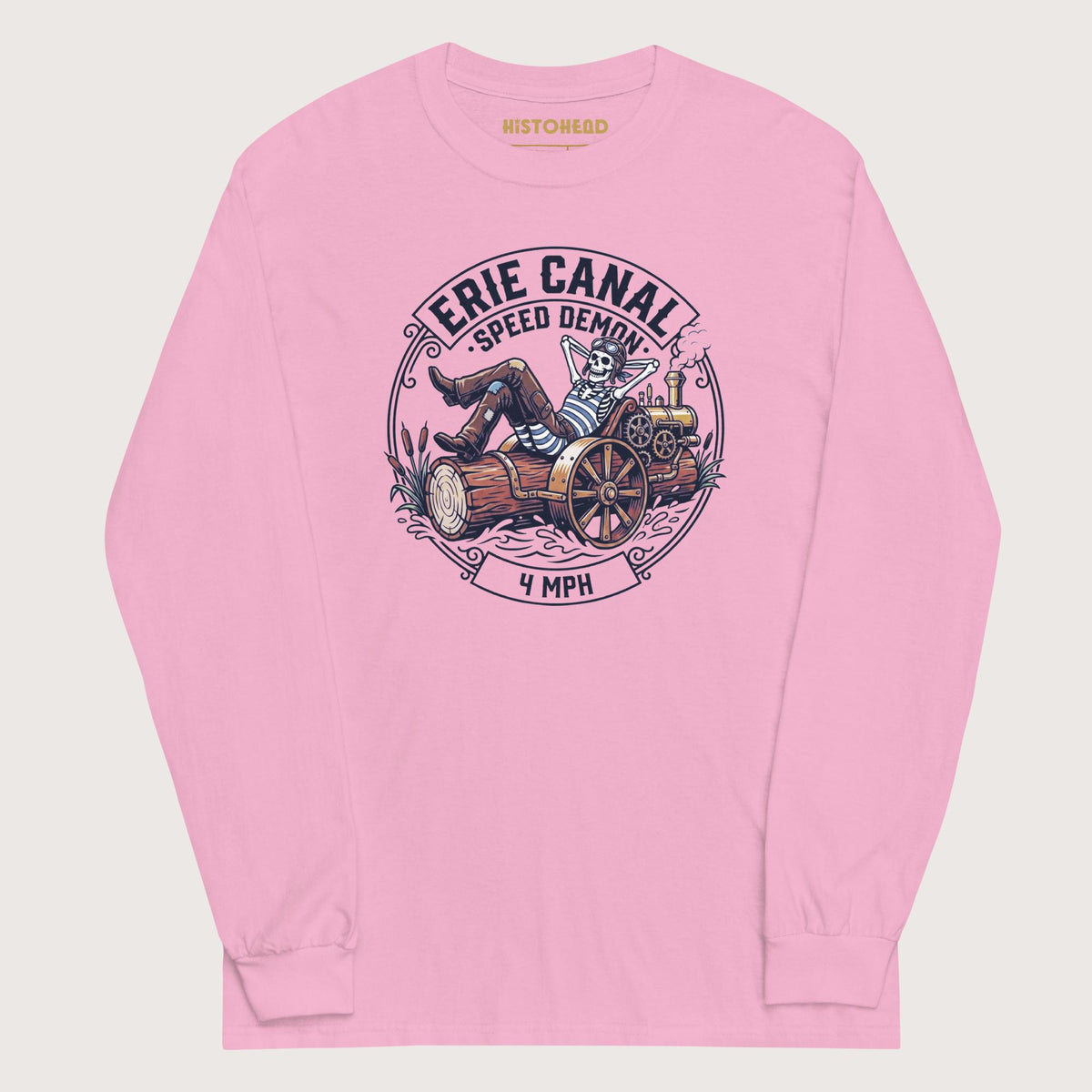 Light Pink Erie Canal Speed Demon - Long Sleeve - history buff gift by HistoHead