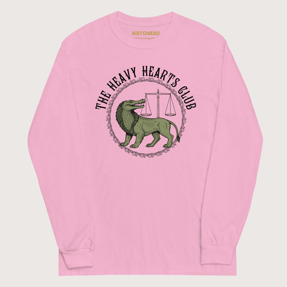 Light Pink The Heavy Hearts Club - Long Sleeve - history buff gift by HistoHead