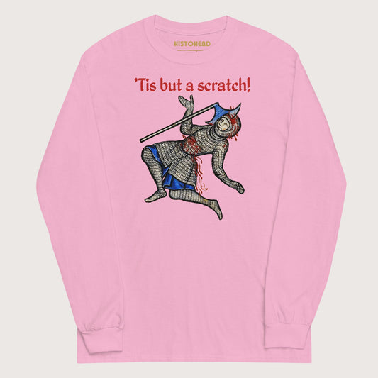 Light Pink Tis But A Scratch - Long Sleeve - history buff gift by HistoHead
