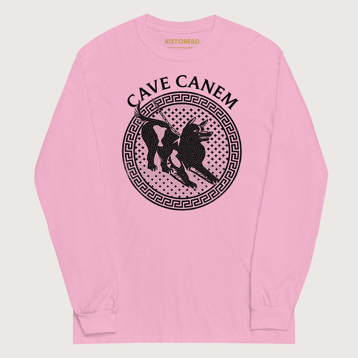 Light Pink Cave Canem - Long Sleeve - history buff gift by HistoHead