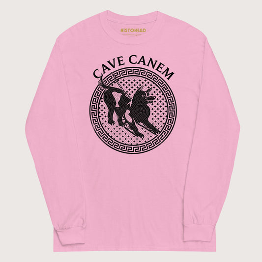 Light Pink Cave Canem - Long Sleeve - history buff gift by HistoHead