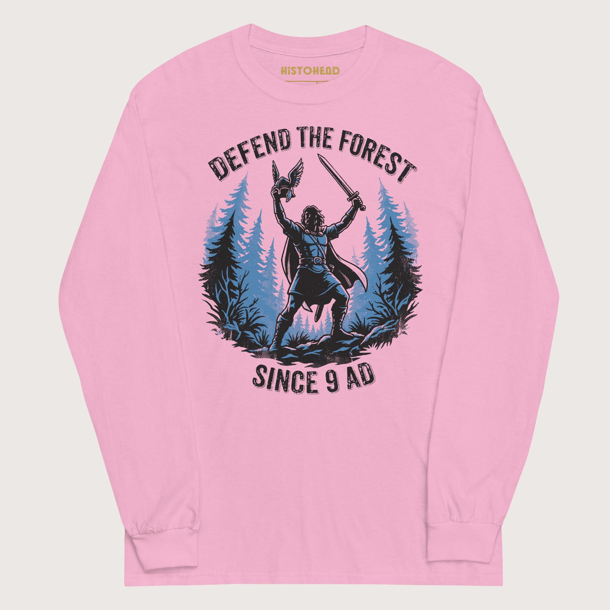 Light Pink Defend the Forest - Long Sleeve - history buff gift by HistoHead