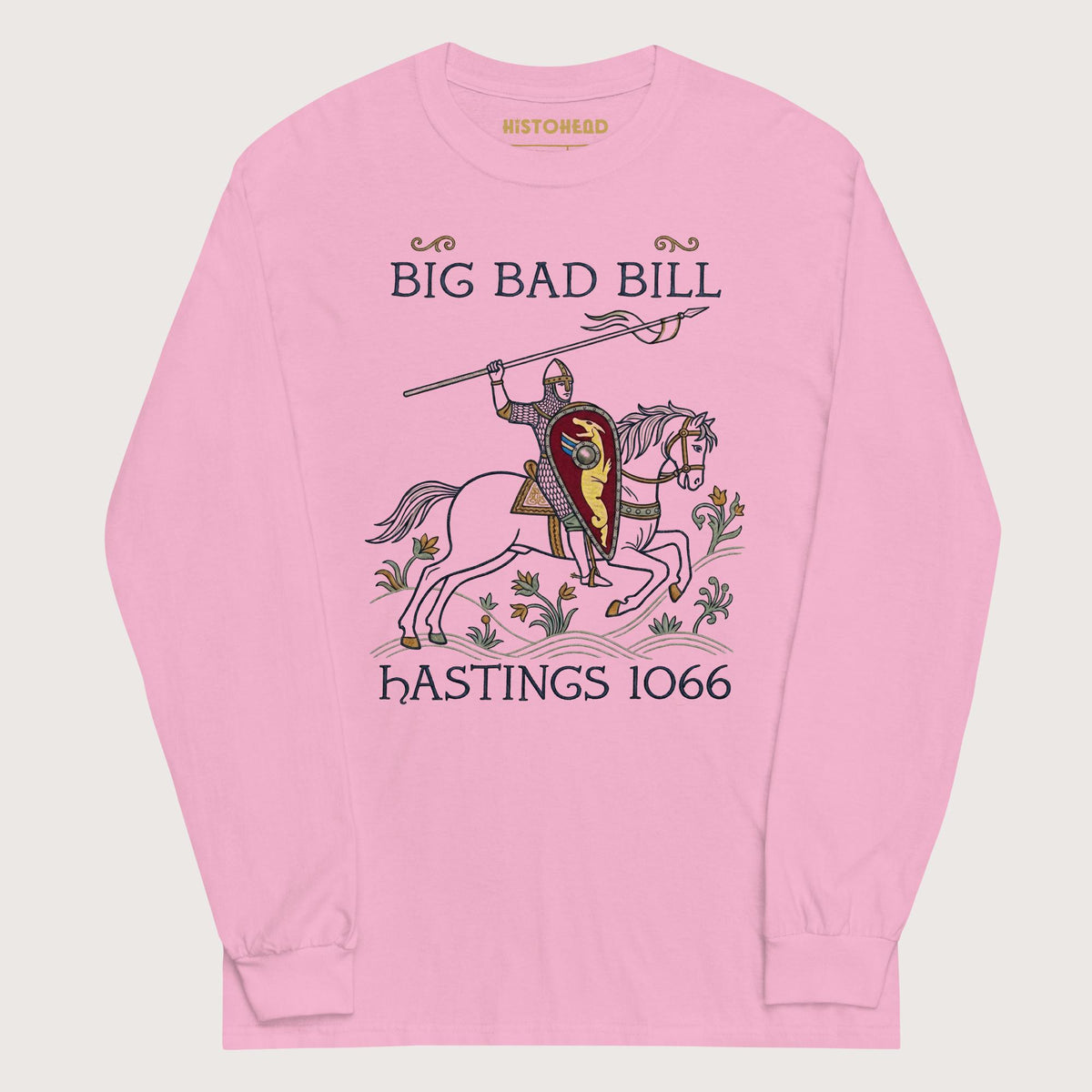 Light Pink Big Bad Bill - Long Sleeve - history buff gift by HistoHead