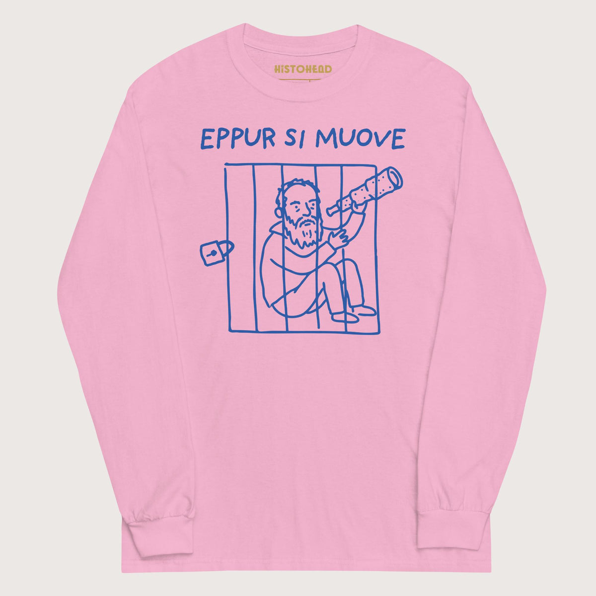 Light Pink Galileo Galilei And Yet It Moves - Long Sleeve - history buff gift by HistoHead