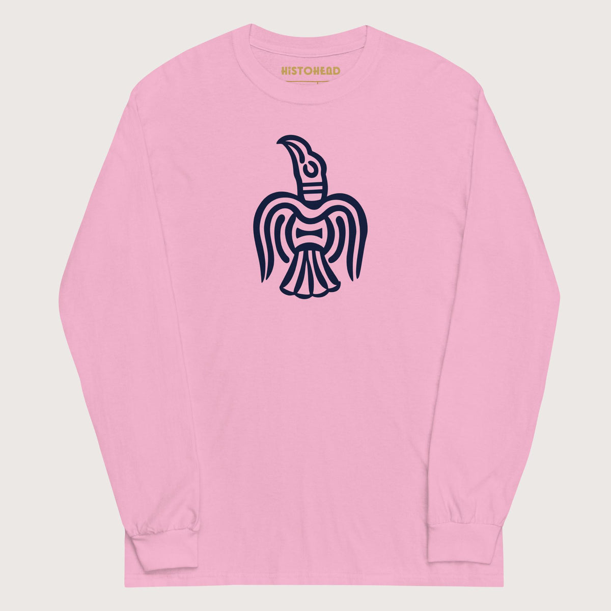 Light Pink Viking York Raven - Long Sleeve - history buff gift by HistoHead