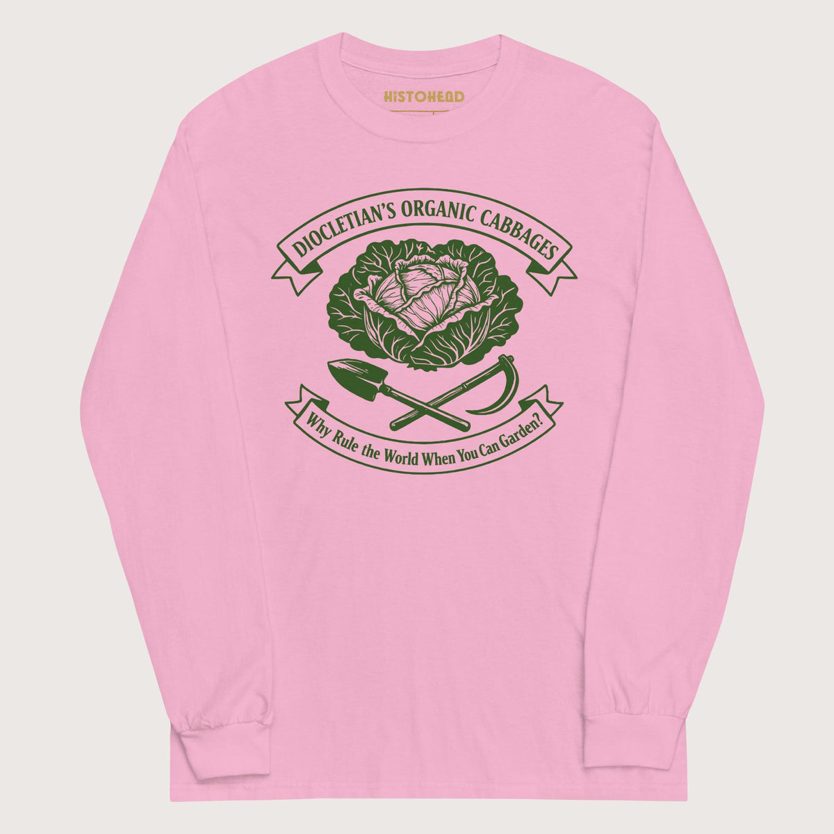 Light Pink Diocletian's Cabbage - Long Sleeve - history buff gift by HistoHead