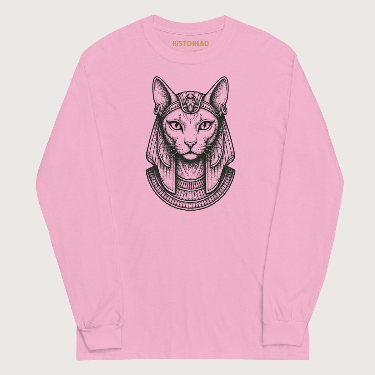 Light Pink Bastet - Long Sleeve - history buff gift by HistoHead