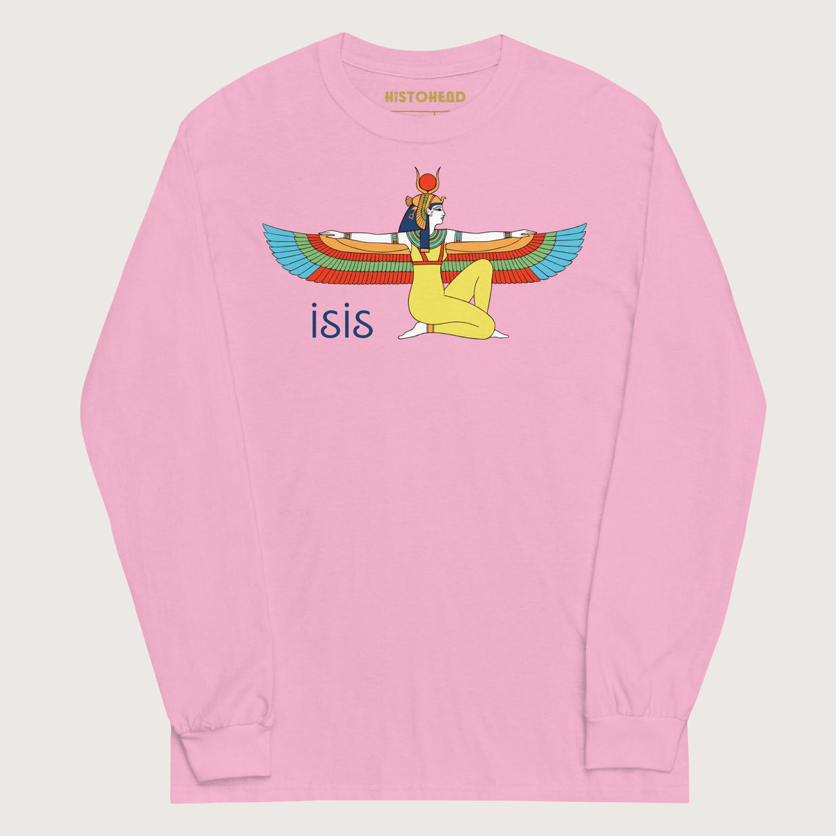Light Pink Egyptian Goddess Isis - Long Sleeve - history buff gift by HistoHead