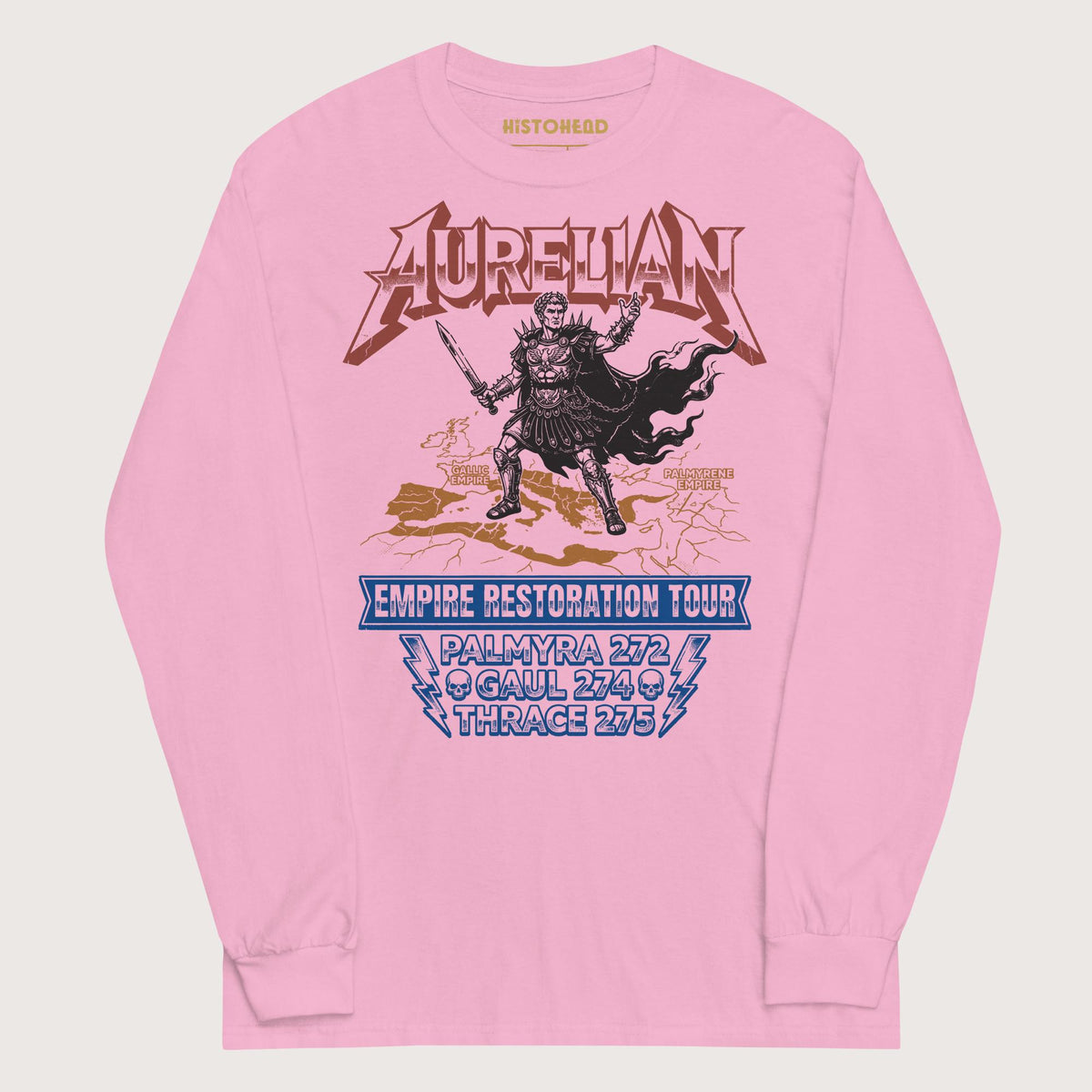Light Pink Aurelian Empire Restoration Tour - Long Sleeve - history buff gift by HistoHead