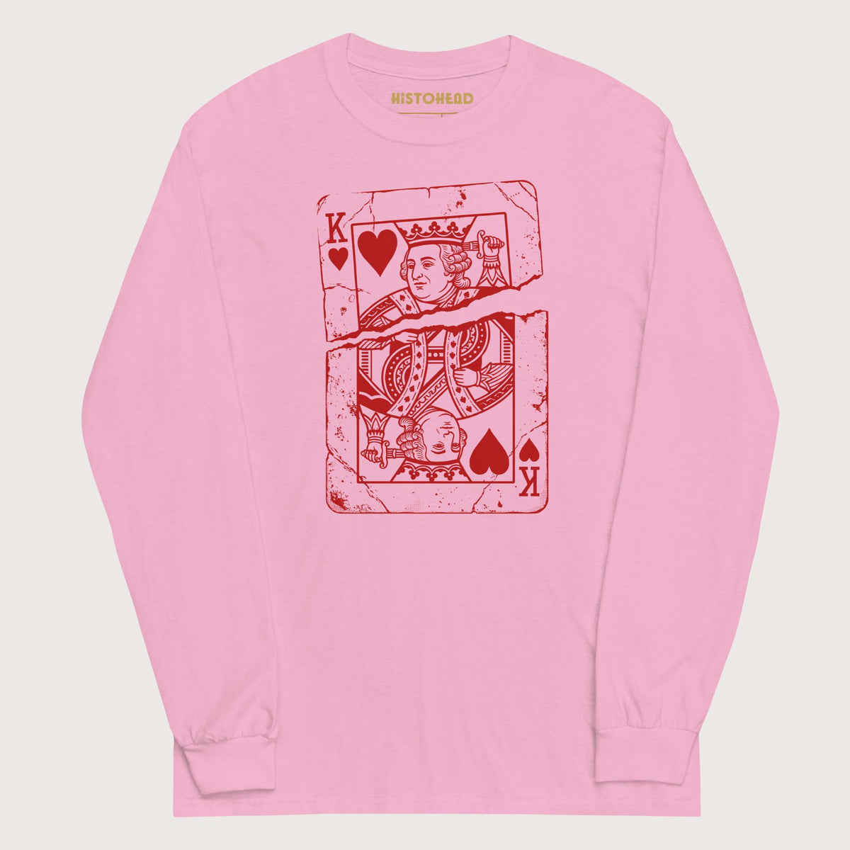 Light Pink Louis XVI Playing Card - Long Sleeve - history buff gift by HistoHead
