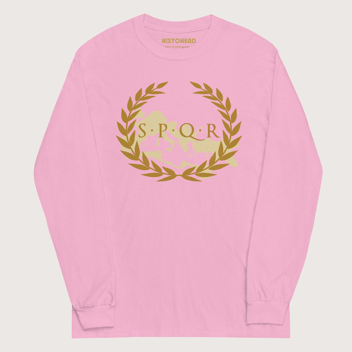 Light Pink Roman SPQR Banner - Long Sleeve - history buff gift by HistoHead