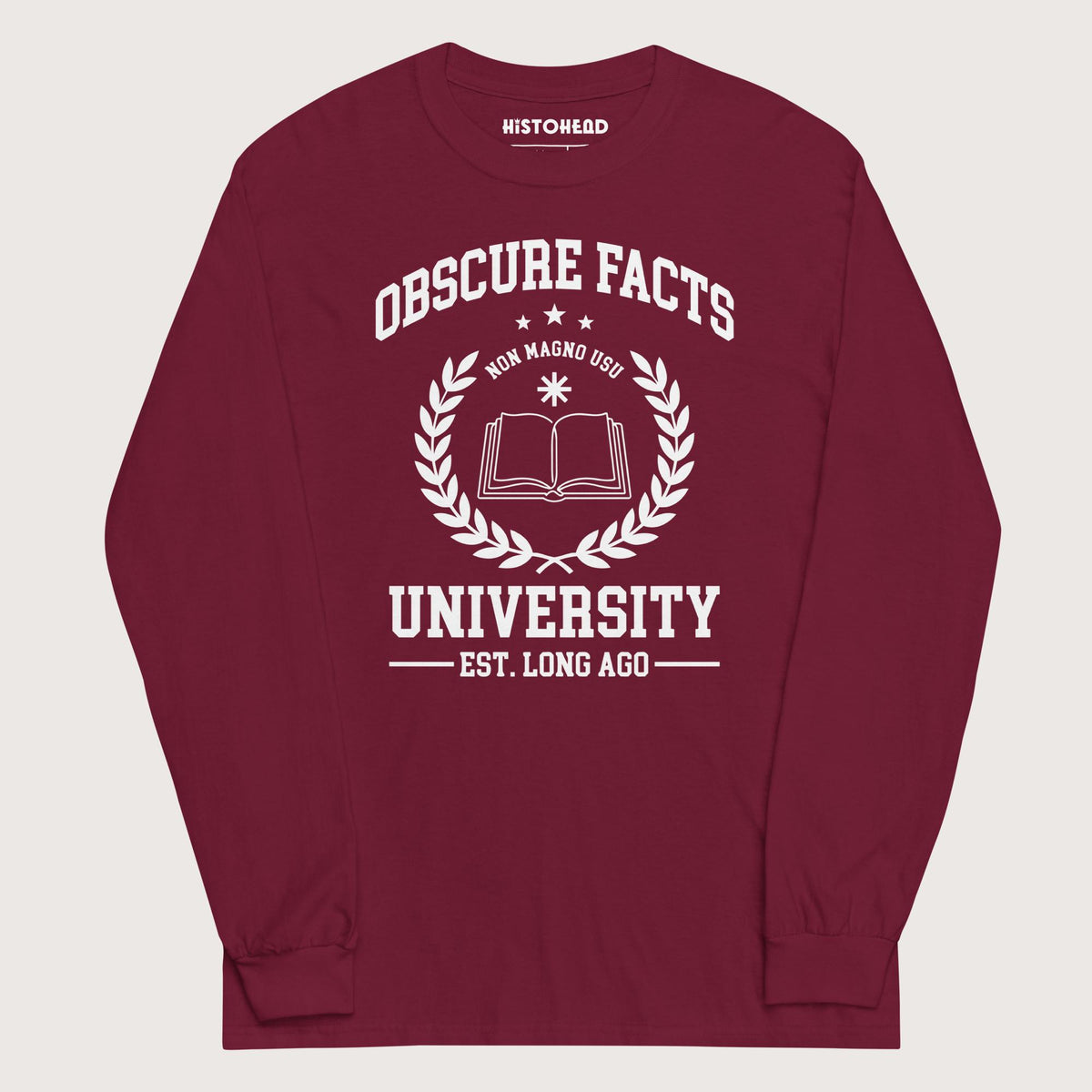 Maroon Obscure Facts University - Long Sleeve - history buff gift by HistoHead