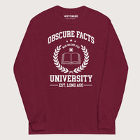 Maroon Obscure Facts University - Long Sleeve - history buff gift by HistoHead