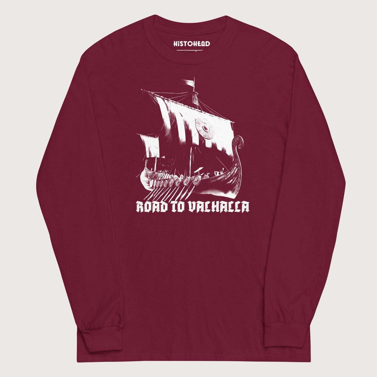 Maroon Road to Valhalla - Long Sleeve - history buff gift by HistoHead
