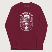 Maroon Memento Mori Tempus Fugit - Long Sleeve - history buff gift by HistoHead